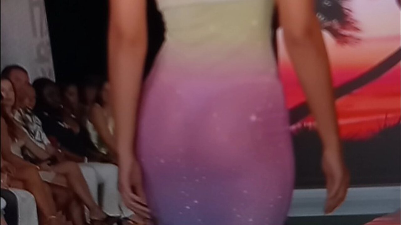 Stunning sparkly dress modeling