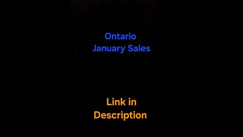 Ontario January Sales