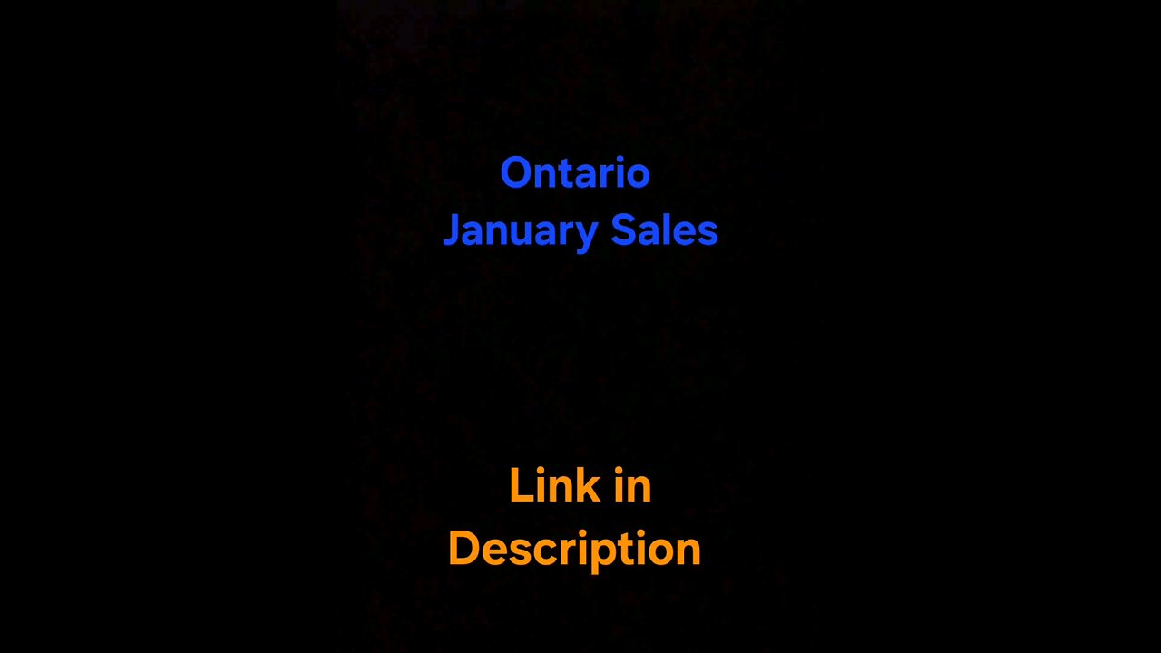 Ontario January Sales