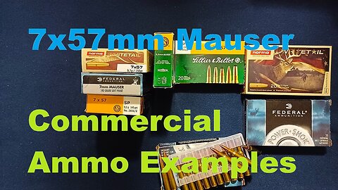 7x57 mm Mauser examples, Norma Whitetail, Sellier & Bellot 2931/2, Federal Power-Shok, ammo