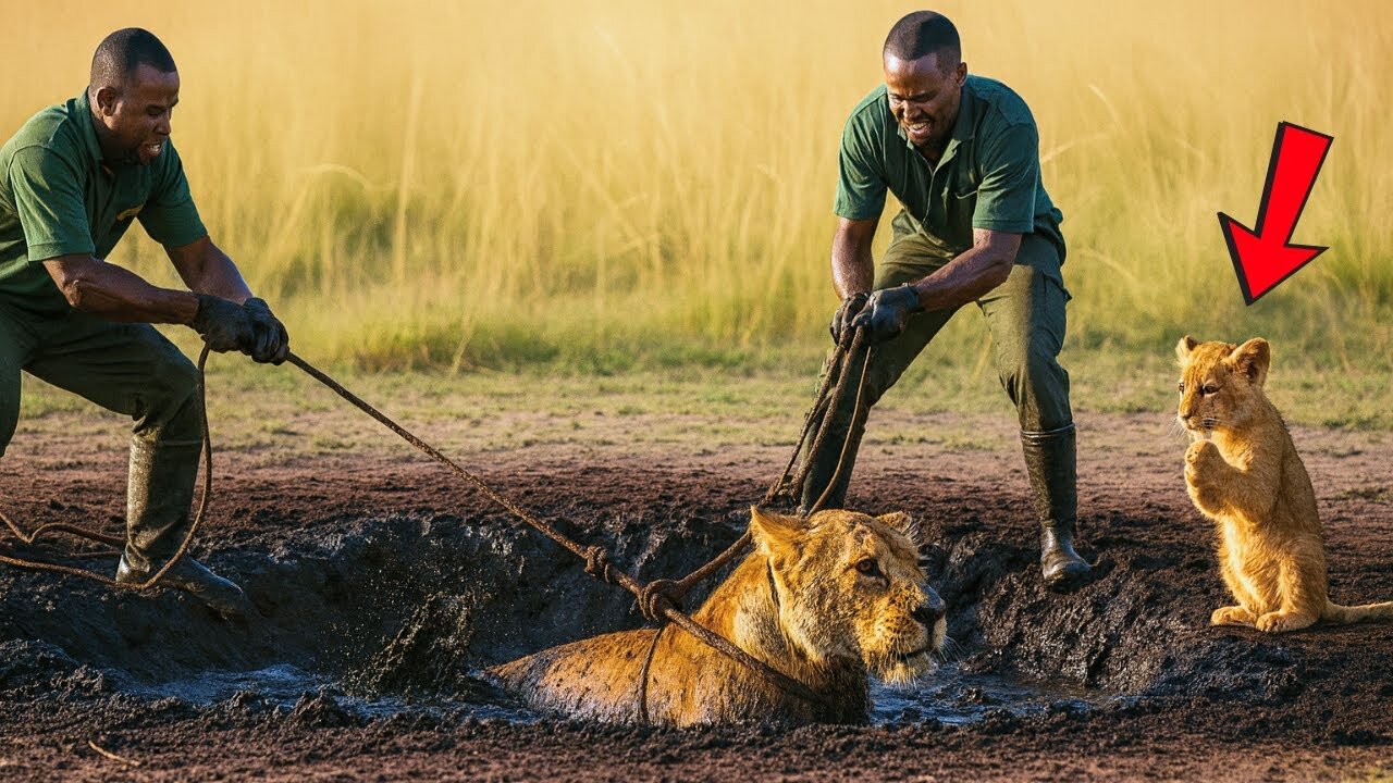 The lion cub begged the rang to save his mother | wild rescue stories