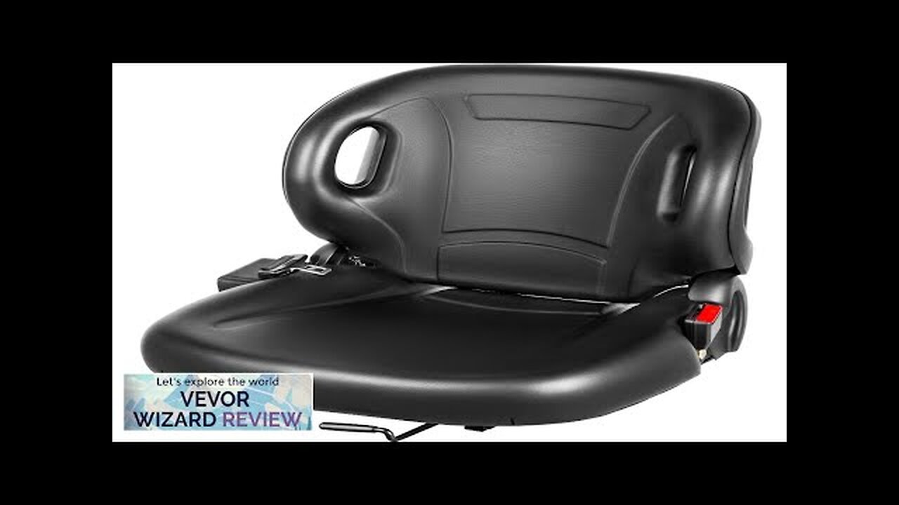 VEVOR Universal Tractor Seat With Retractable Seat Belt Switch Forklift Seat Lawn Review