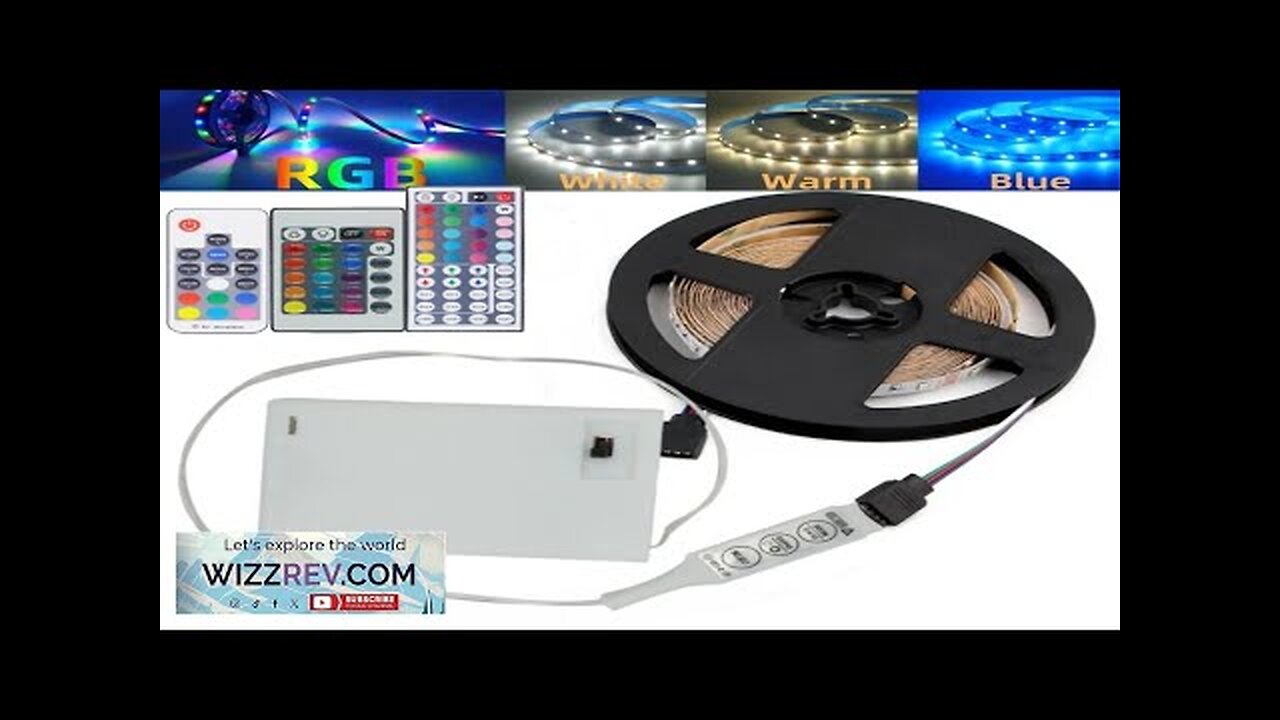 3AA Battery 5V LED Strip Lights White Warm RGB 2835 60LEDs/M Flexible ...