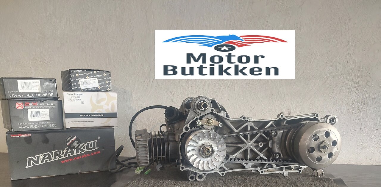 Fuldstændig nyrenoveret original kort minarelli motor 50cc med racing krumtap (TEST)