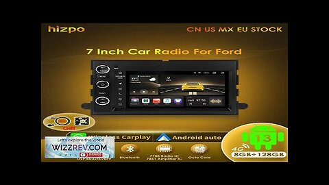 Hizpo Android 13 2 Din GPS Multimedia Player For Ford 500 F150 Review