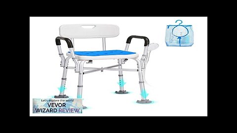 VEVOR Shower Chair Seat with Padded Arms and Back Shower Stool Review