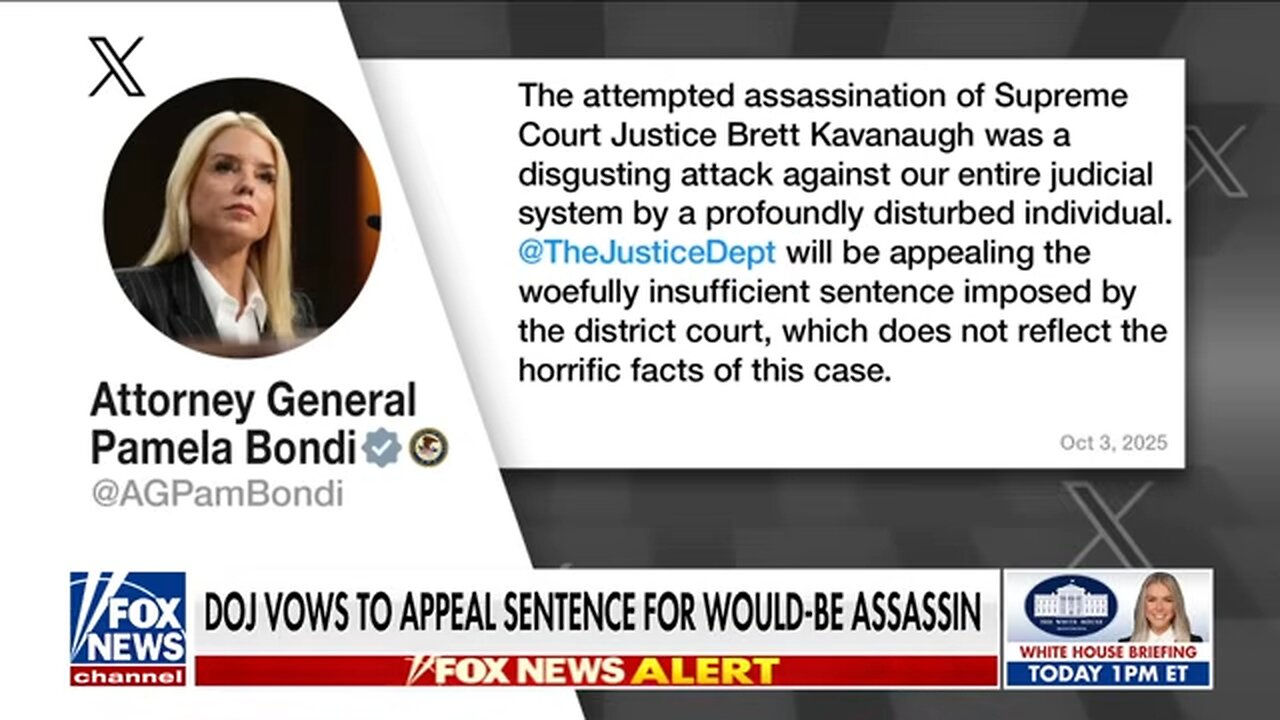 Bondi OUTRAGED, vows to appeal woefully insufficient sentencing