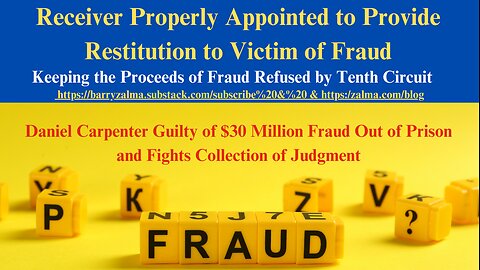 Receiver Properly Appointed to Provide Restitution to Victim of Fraud