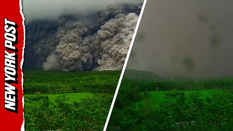 Stunning timelapse shows Mount Semeru volcano's fierce eruption