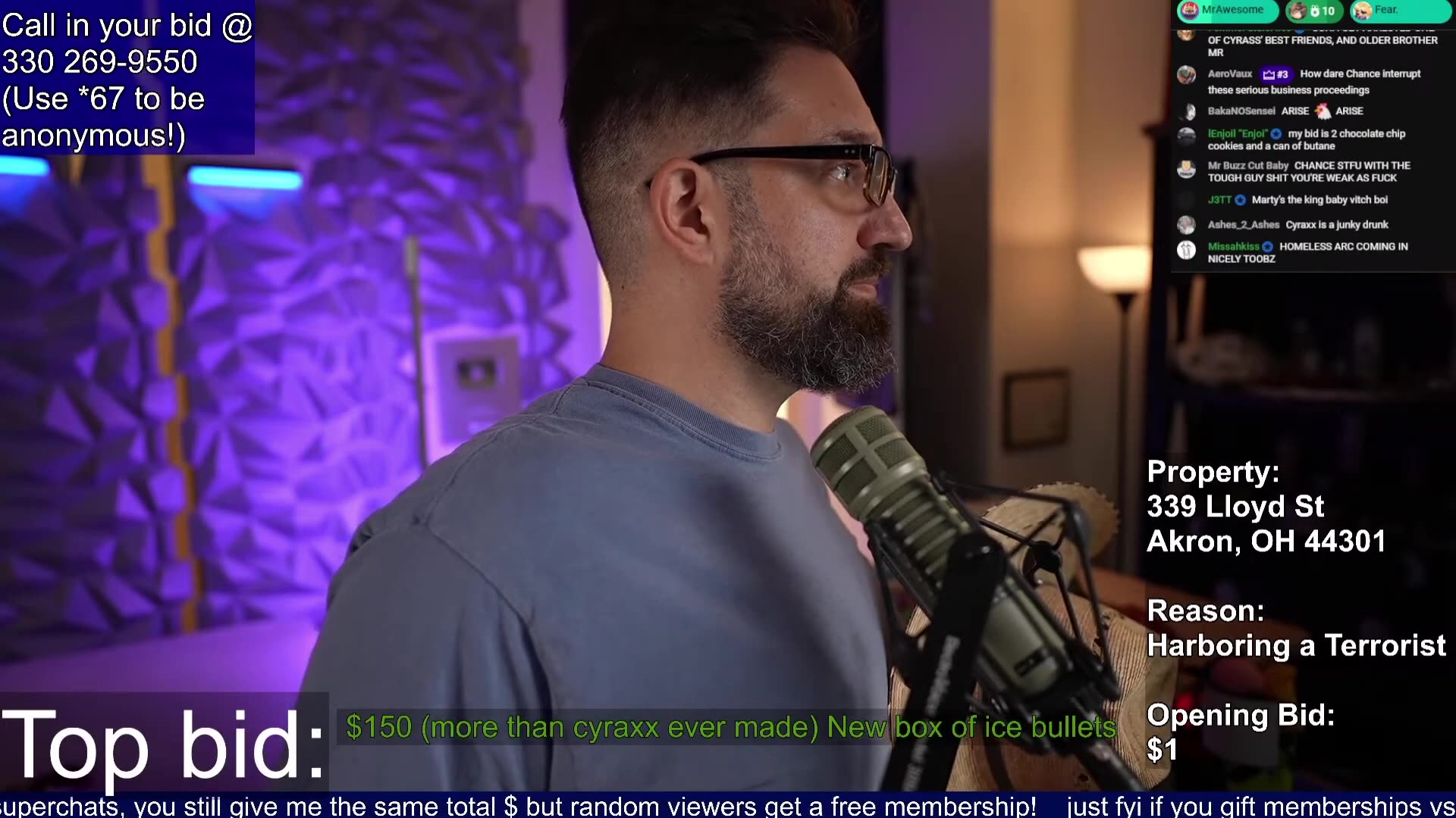 JohnJohn 09-30-25 Auctioning Cyraxxs House For $1 (Cyraxx Segments)