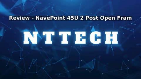 NavePoint 45U 2 Post Open Frame Server Rack for 19 Inch Equipment, AV, Networkin