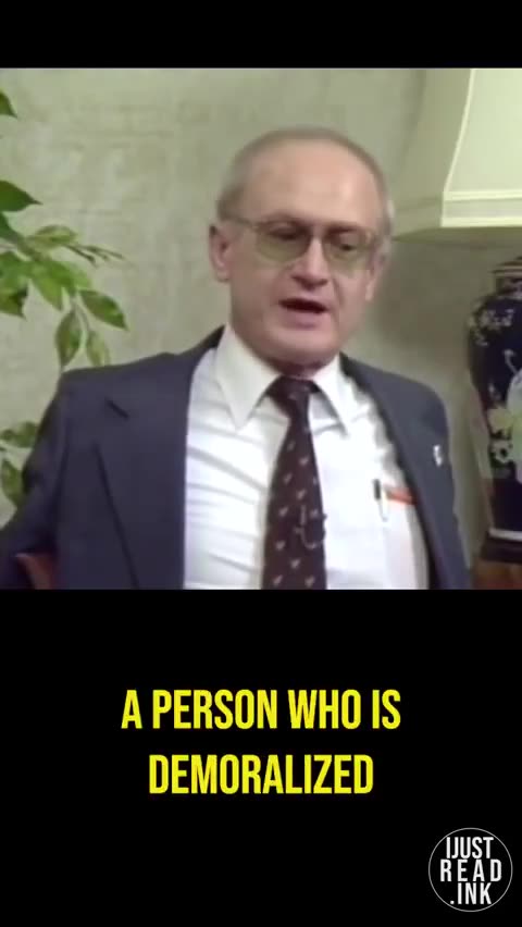 Yuri Bezmenov clip: Demoralization to the point of denying your own senses