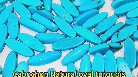 20250101-03 Cabochon Natural oval turquois Color blue Shape oval Size 5*15mm Weight 1g 5*15mm Beaded