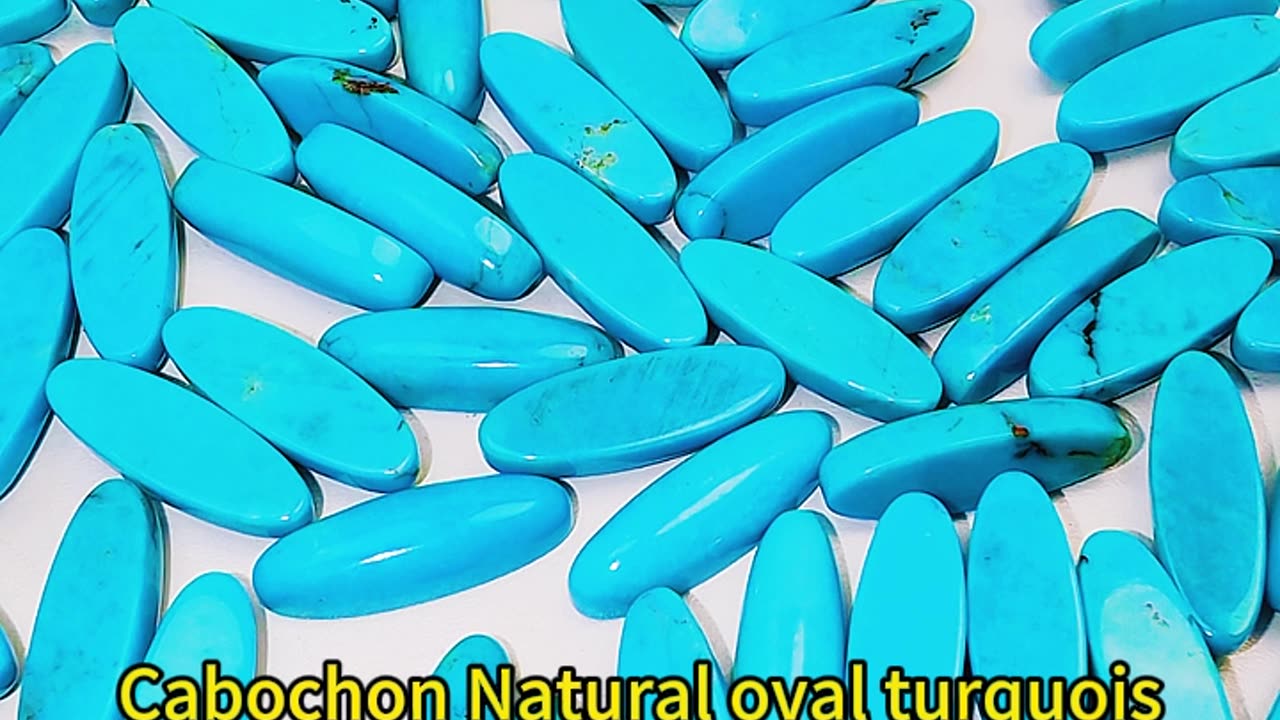 20250101-03 Cabochon Natural oval turquois Color blue Shape oval Size 5*15mm Weight 1g 5*15mm Beaded