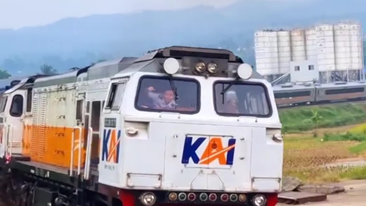 "Epic Train Pass – Close-Up of Speeding Train"