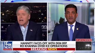 'You Didn't Get Off Your Ass': Sean Hannity, Ro Khanna Clash Over Democrats Standing Against ICE