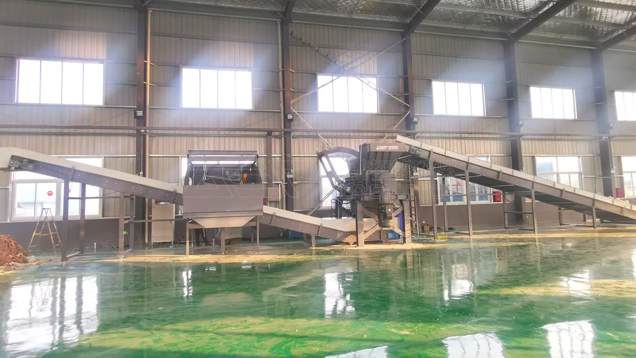 Twin-Shaft Shredding System for Plastic Drums