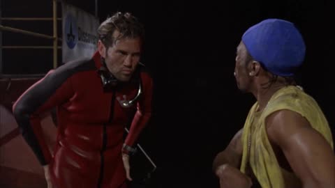 Red Water Scuba Diver vs Shark