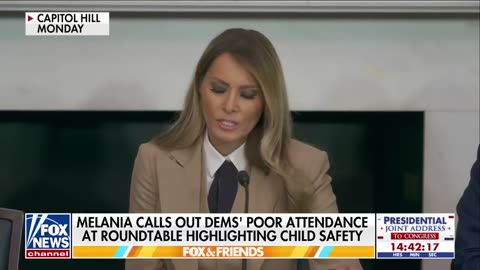 Melania calls out Dems for ditching child safety roundtable