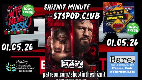 SHIZNIT MINUTE 01.05.26 - BT TALKS MONDAY NIGHT RAW!!