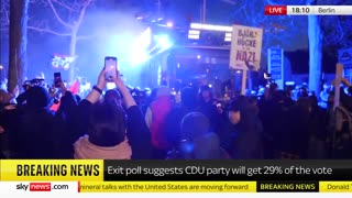 Leftist protestors erupt in Germany after the AfD’s historic result of 20% of the