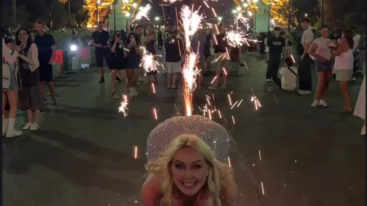 Firecracker fire is coming out from between my thighs.