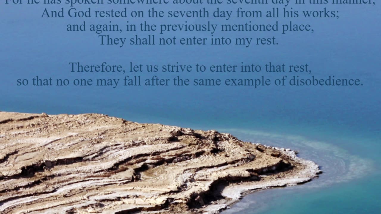 A reading from the book of Hebrews, 4:1-5,11