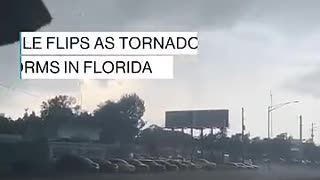 Breaking: Tornado flings truck into Florida roadway