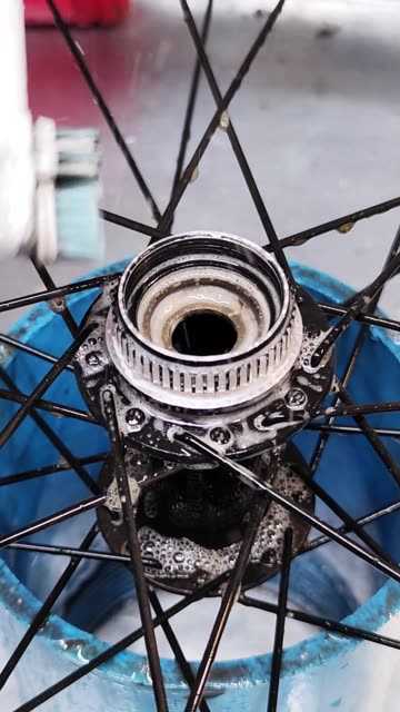 How to clean bicycle wheel hub cups properly.