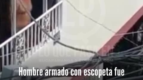 Hombre armado con escopeta fue capturado tras amenazar a vecinos en Girón, Santander