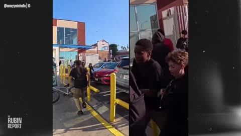 Massive Gang of Kids Destroy 7-Eleven, One Kid Says This to Store Owner