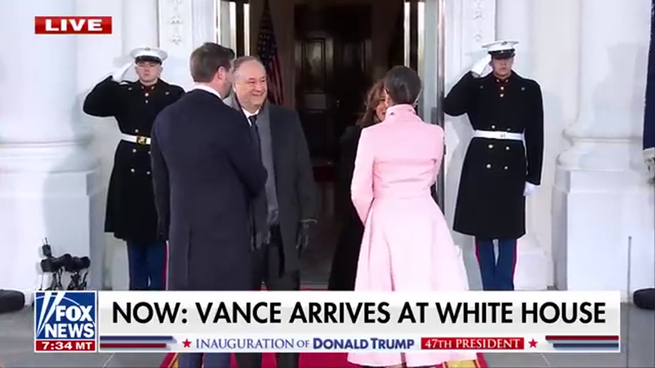 Kamala Harris greets JD Vance for pre-inauguration tea