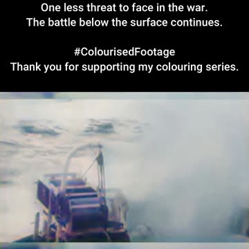 Under the Waves US Navy Sinks U-Boat #ColourisedHistory