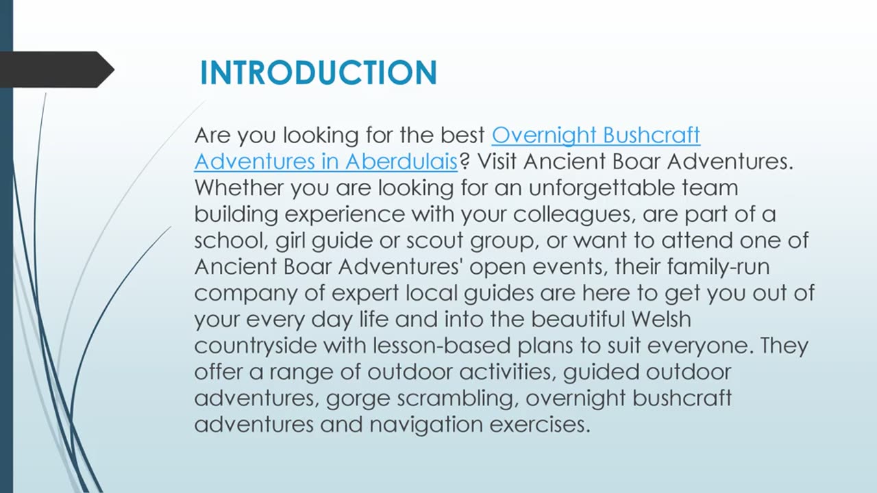 Best Overnight Bushcraft Adventures in Aberdulais