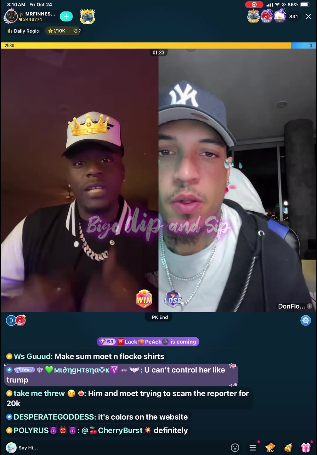 Finesse n Flocko line n Finesse talks about drug usage n clothing line 10/24/25 #bigoclipandsip