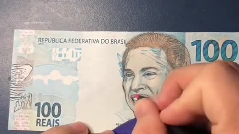 Silvio Santos desenhado na nota de 100