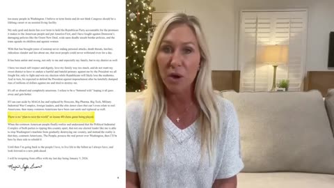 Marjorie Taylor Greene warning Americans that “there is no plan to save the world