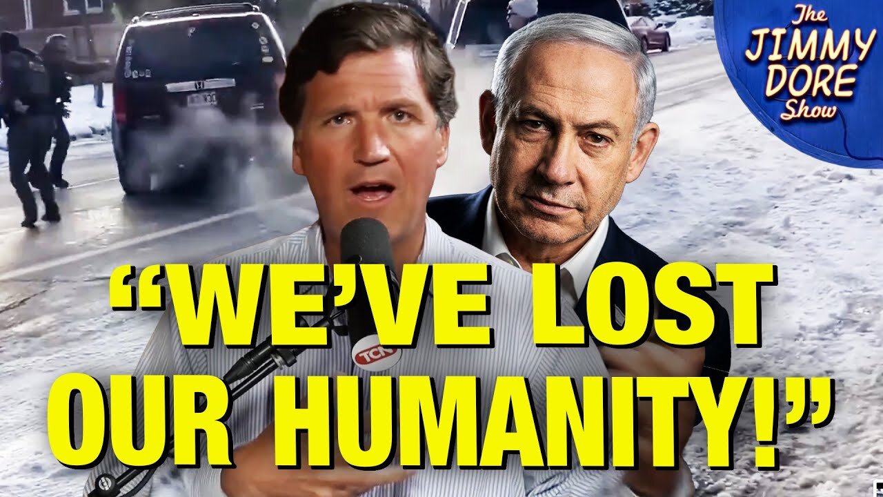 Tucker Carlson Compares ICE Murder - To Israeli Genocide Of Palestinians