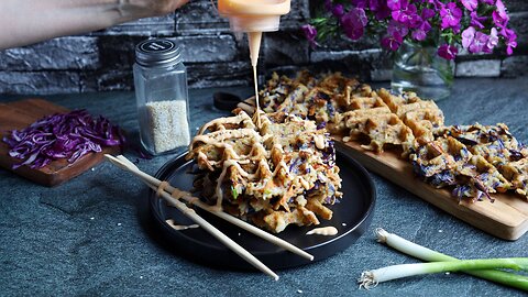 The Best Use for Leftover Rice! Asian Waffles (Gluten Free)