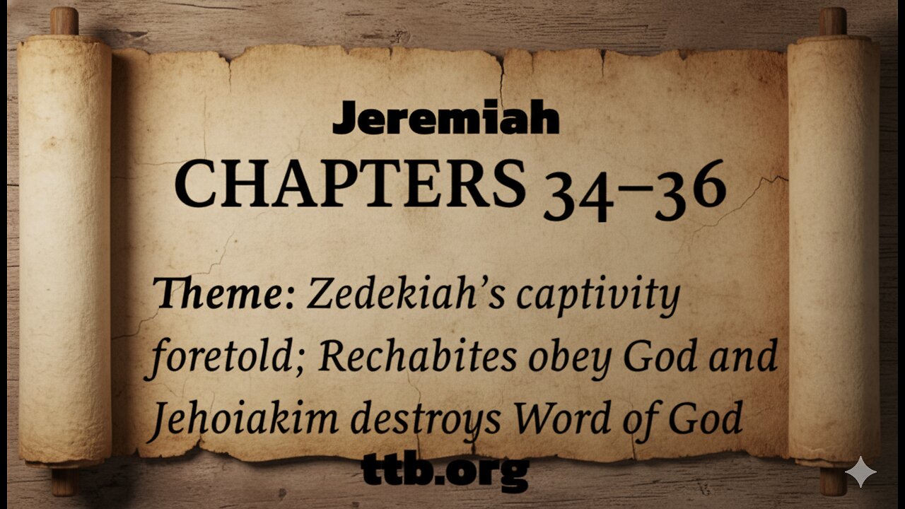 Jeremiah Chapters 34-36 (Bible Study)