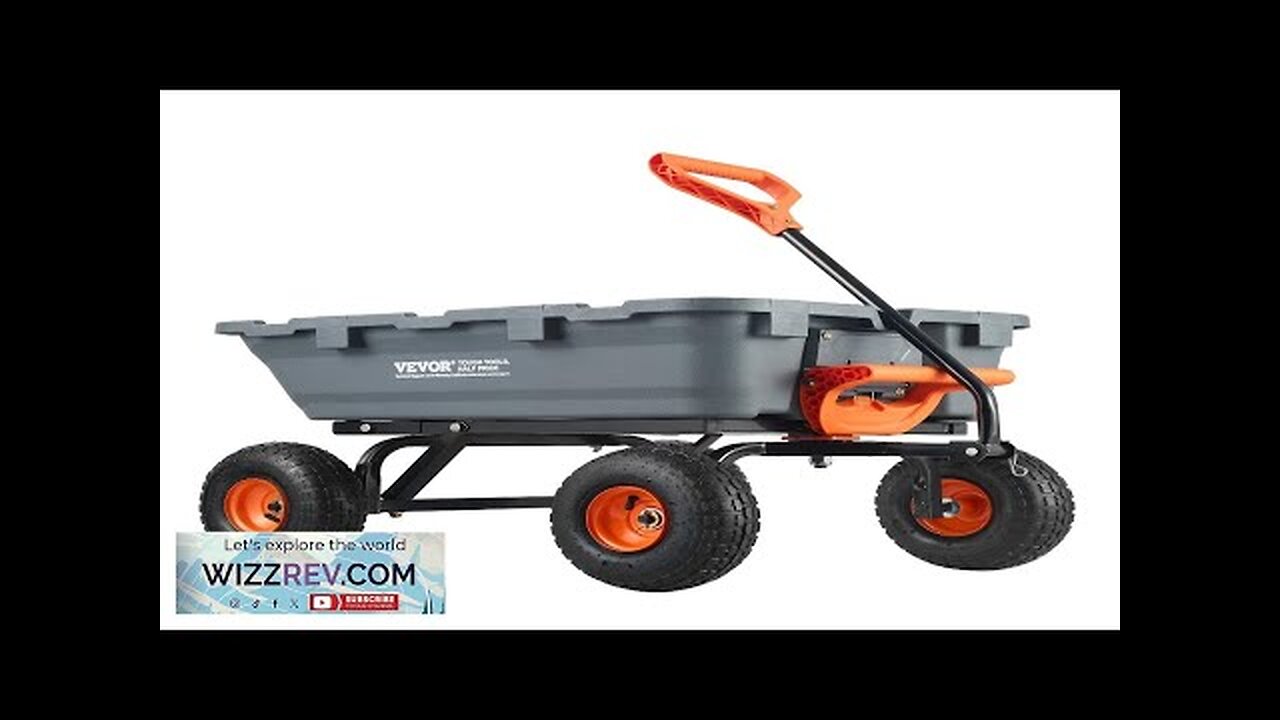 VEVOR Dump Cart Poly Garden Dump Cart with Easy to Assemble Steel Review