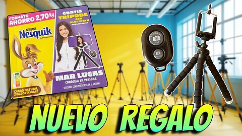 TRÍPODE CON BLUETOOTH NESQUIK NUEVO REGALO