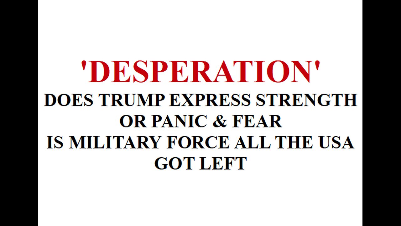 DOES TRUMP EXPRESS STRENGTH