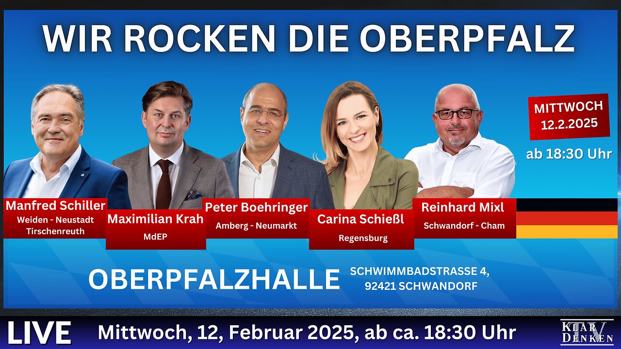 🔴💥LIVE aus Schwandorf | Infoveranstaltung des AfD Kreisverband Schwandorf-Cham💥