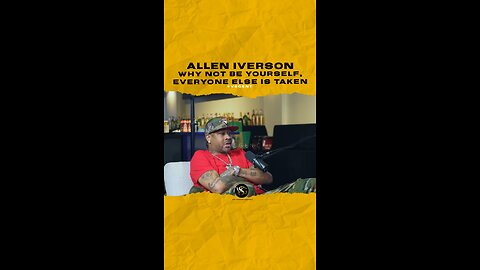 @theofficialai3 Why not be yourself, everyone else is taken. #alleniverson 🎥 @thebigpodwithshaq