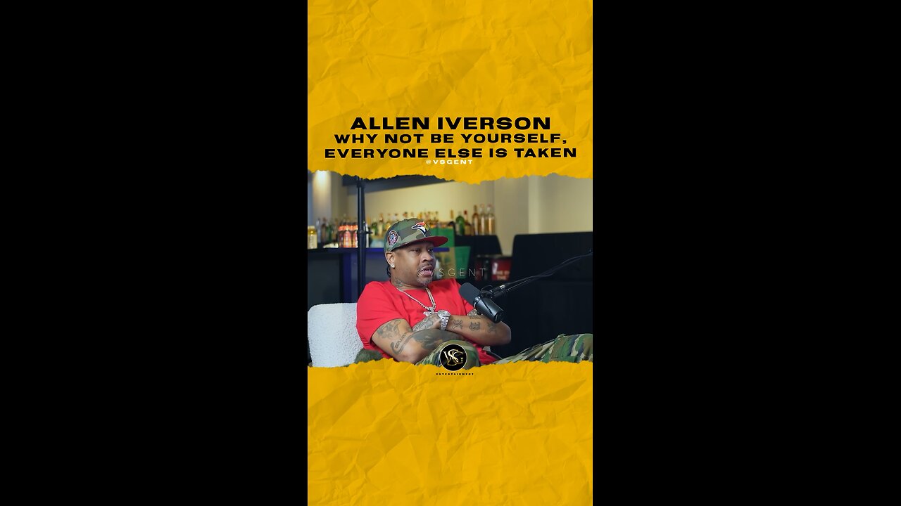 @theofficialai3 Why not be yourself, everyone else is taken. #alleniverson 🎥 @thebigpodwithshaq
