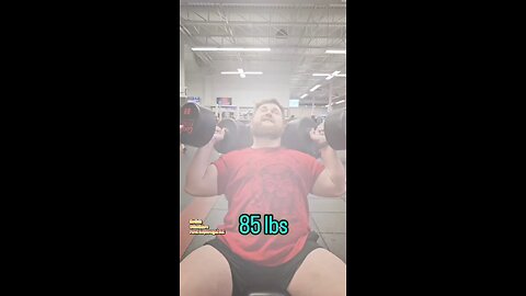 85lbs Seated DB Overhead Press (Medium) | #fitness #shorts #shoulders 💪