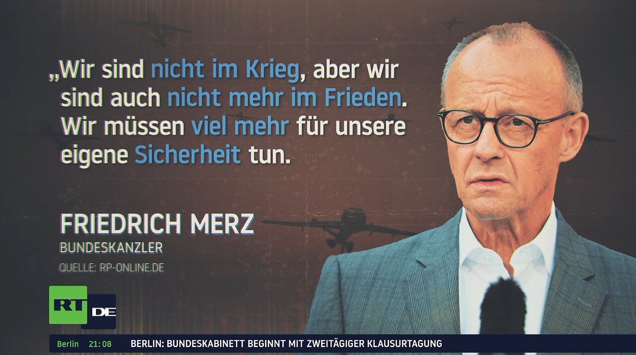 Merz: Deutschland in Grauzone zwischen “Krieg und Frieden”