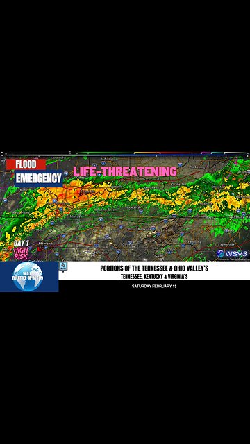 🚨ONGOING Flash Flood Emergencies: TN, KY & VA! 2/15/25 #shorts #weather