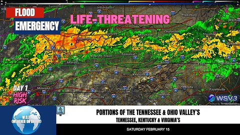 🚨ONGOING Flash Flood Emergencies: TN, KY & VA! 2/15/25 #shorts #weather